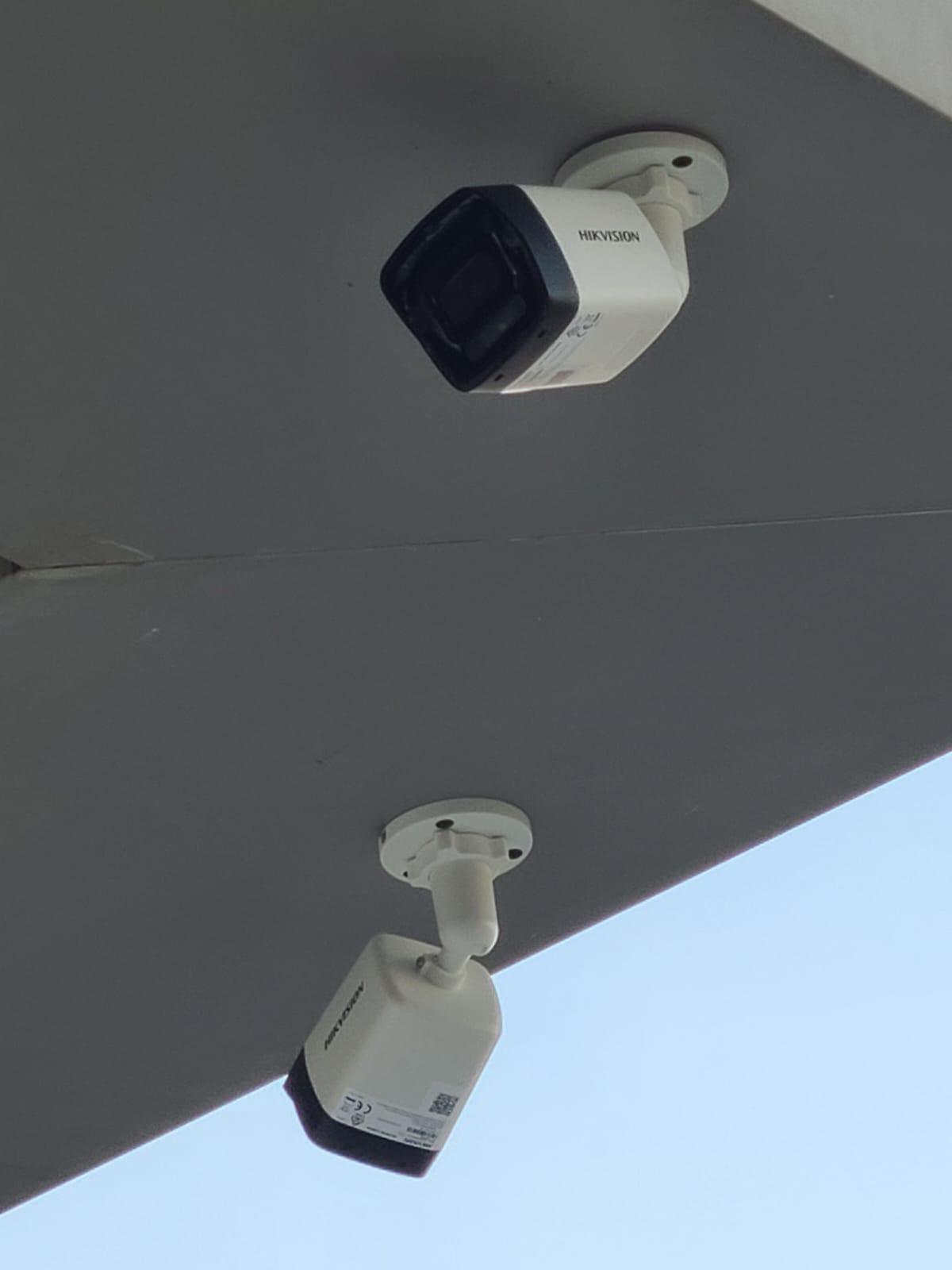 Outdoor Hikvision bullet cameras