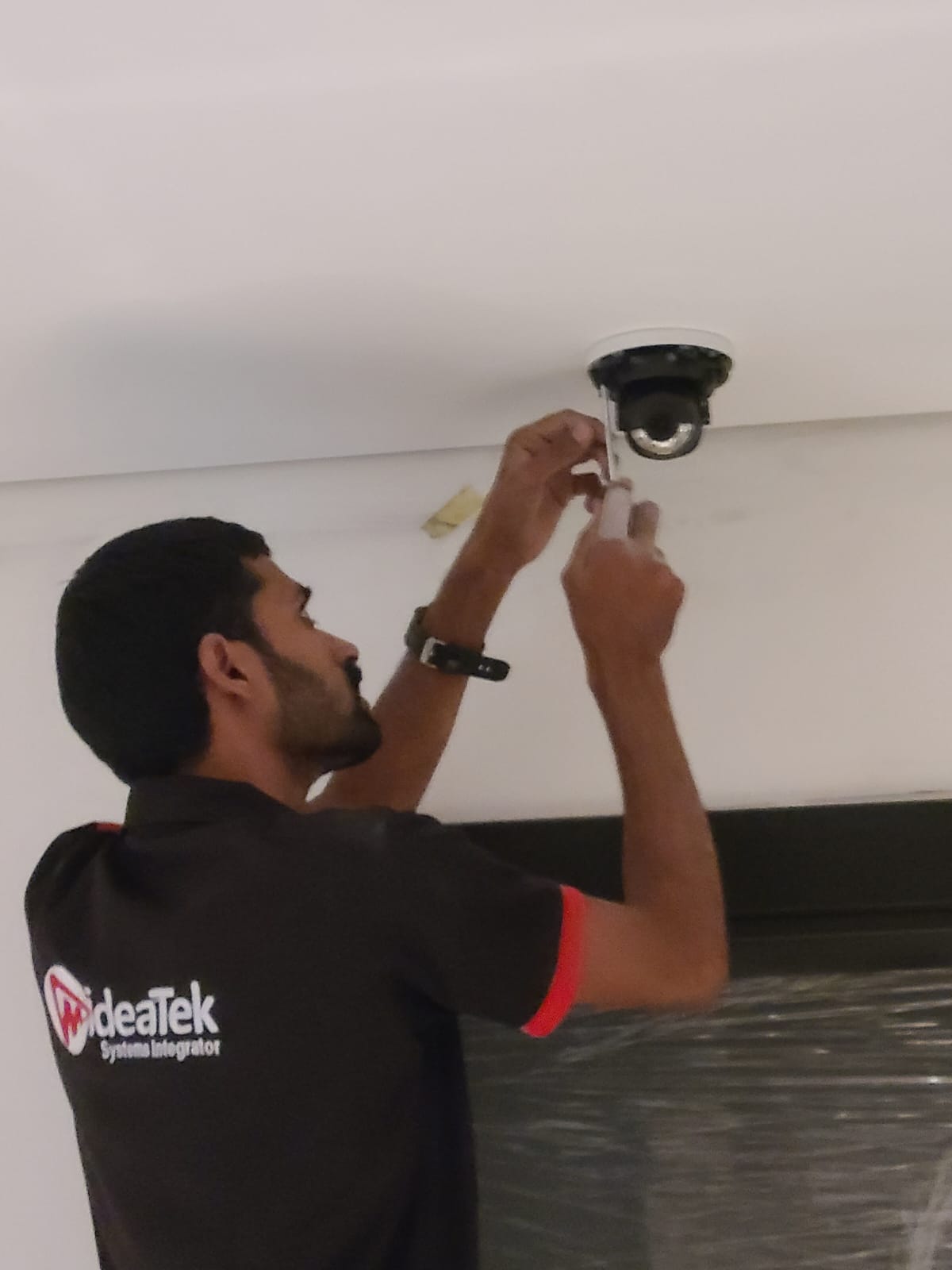 Indoor dome camera ceiling installation